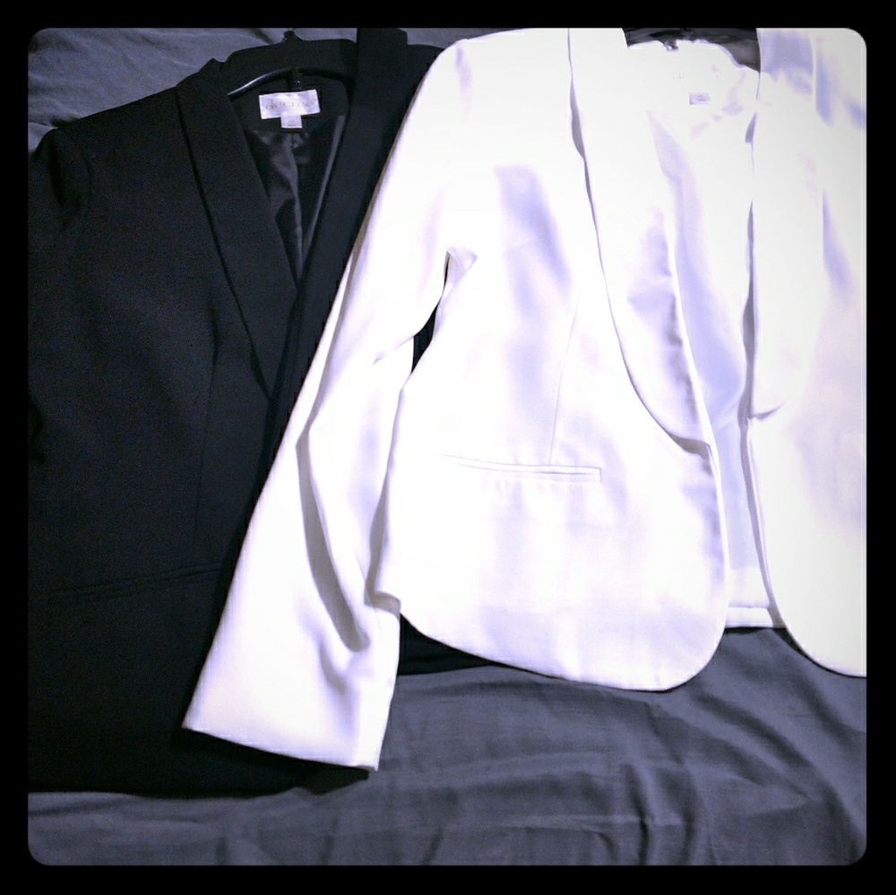 Two Blazers black and white